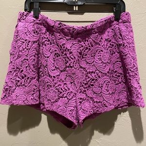 Gianni Bini Lace Short-Purple